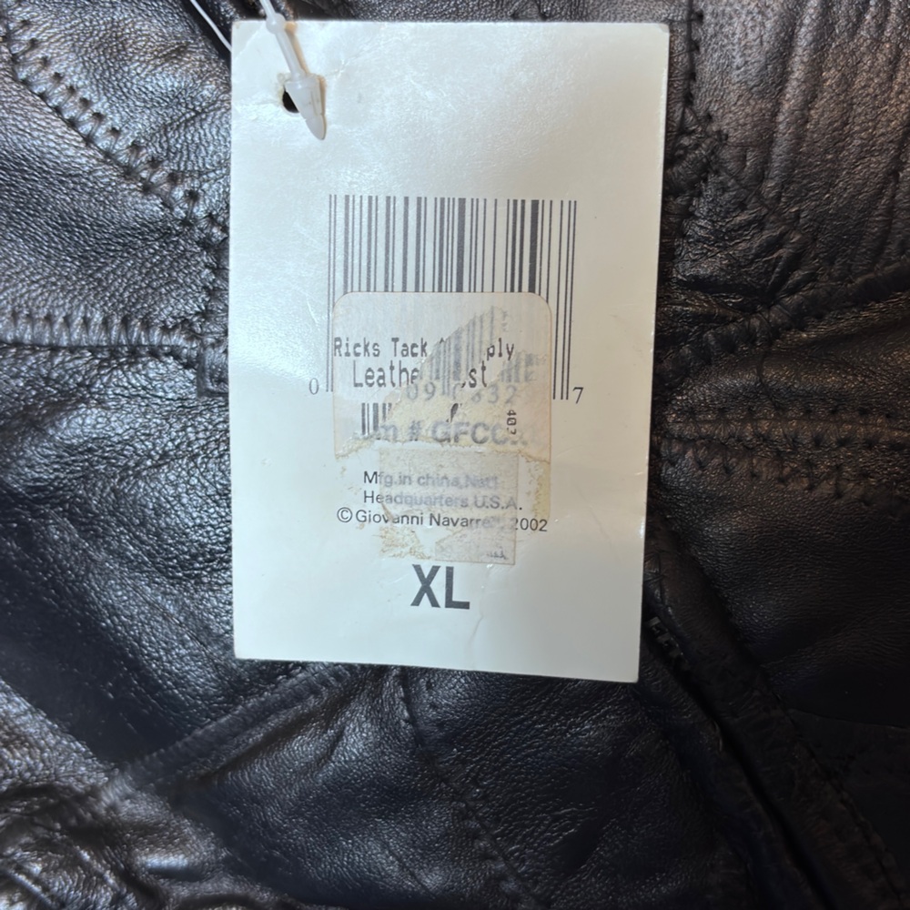 NWT Giovanni Navarre Genuine Lambskin Black Leather Womens Size XL - Picture 7 of 8